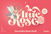 True Rose - Decorative Retro Serif, a Serif Font by creativemedialab (Thumbnail 1 of 12)