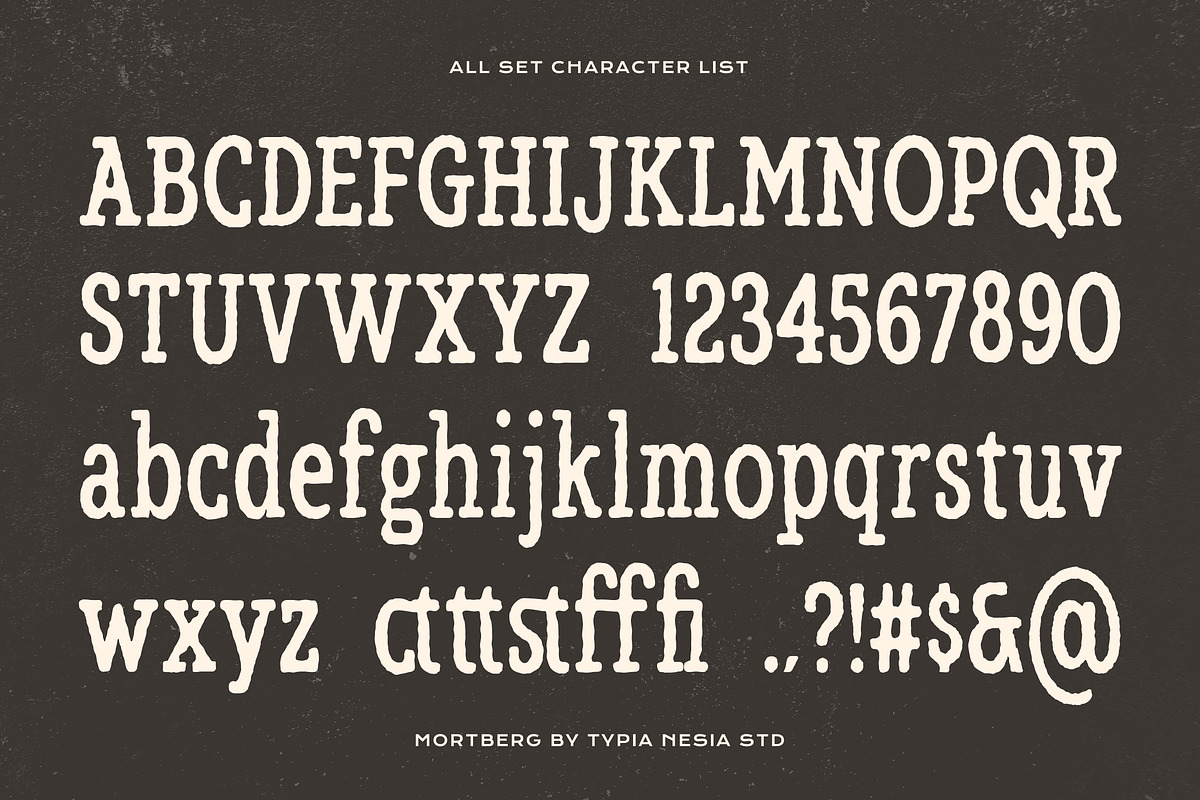 Mortberg – Rough Vintage Hand Drawn, a Slab Serif Font by Typia Nesia (Photo 11 of 11)