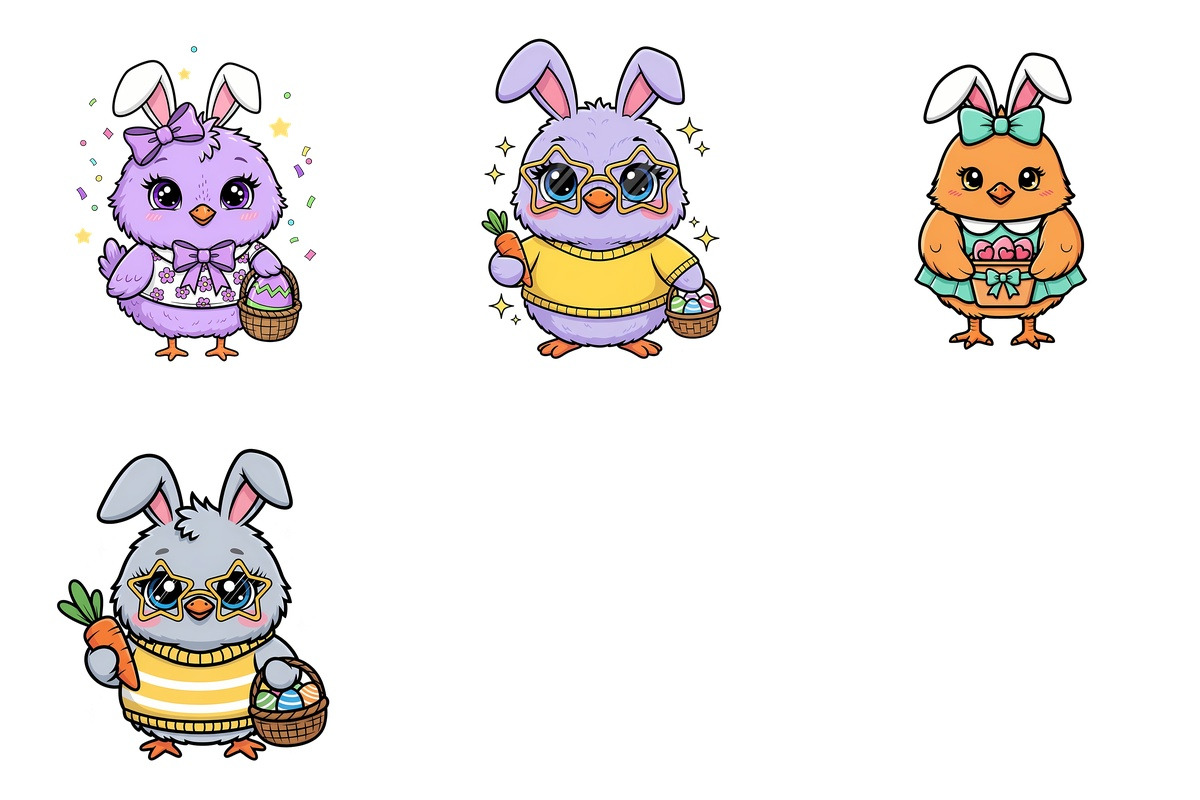 100 Kawaii Easter Chicks Transparent, an Object Graphic by XPERTDESIGNER (Photo 18 of 18)