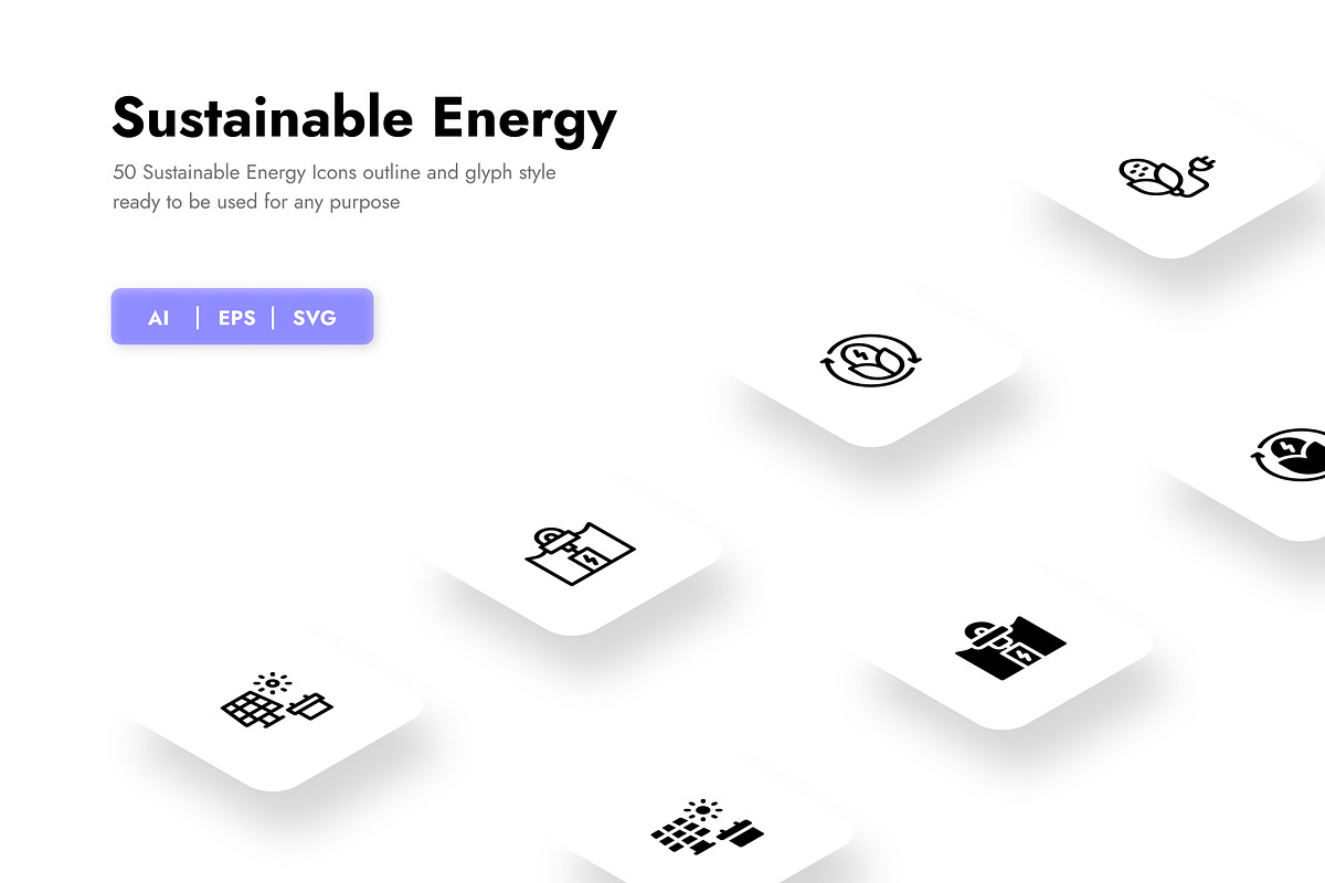 Sustainable Energy Icons, a Duotone Icon by HacaStudio (Photo 3 of 3)