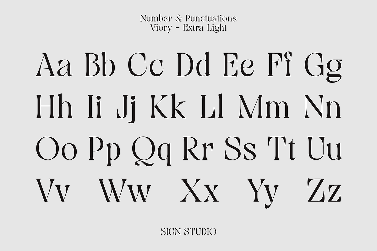 Viory - Extra Light with Italic, a Serif Font by Sign Studio (Photo 7 of 11)