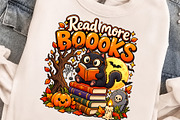 Halloween Reading Cat Book Lover PNG, an Object Graphic by Zahyl Studio (Thumbnail 4 of 7)