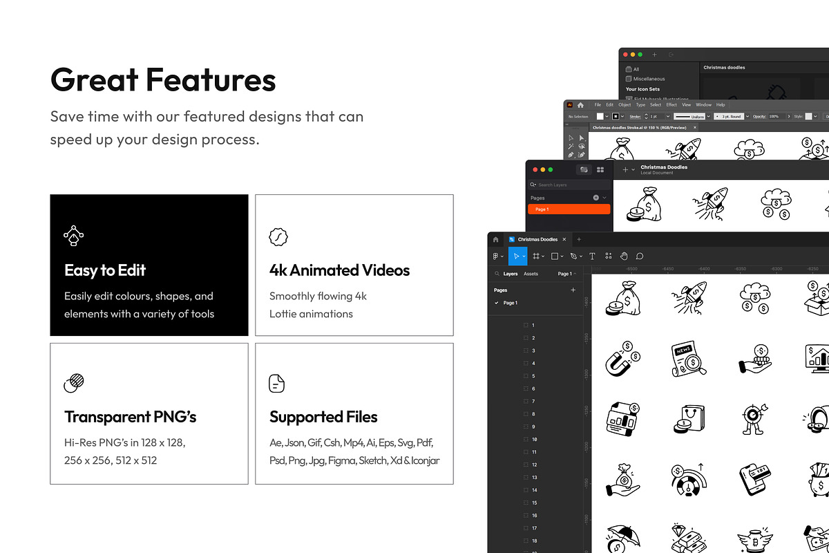 Animated Finance Icon Set, an Outline Icon by Vectors Market (Photo 4 of 8)