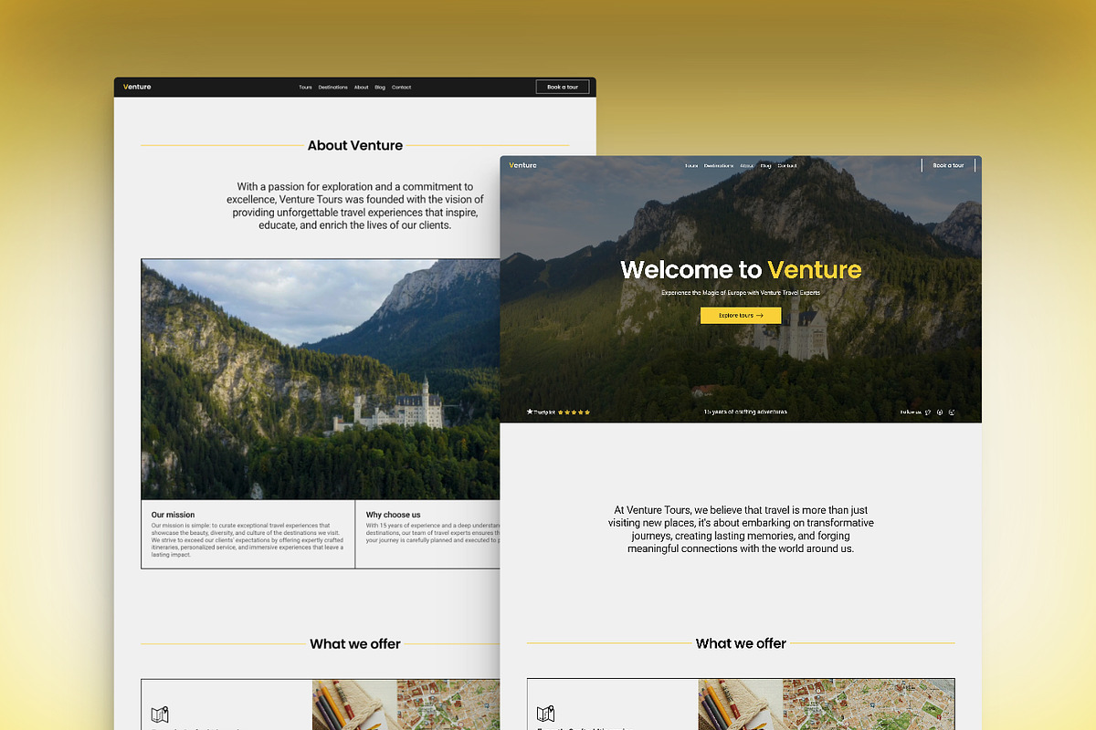 Venture - Travel Agency Template, a Landing Page Template by THdesign (Photo 2 of 4)
