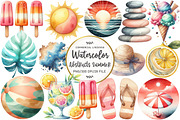 Abstracts Cute Summer Clipart, an Illustration by OK Design (Thumbnail 1 of 5)