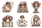 Whimsical Easter Fairy Clipart, an Illustration by Dream Creation (Thumbnail 4 of 7)