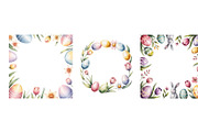 Happy easter watercolor frames, a Texture Illustration by SketchArtStudio (Thumbnail 4 of 4)