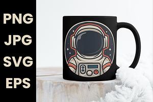 Minimalist Astronaut Space Lover SVG