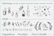Hand-drawn Cooking and Food Icons, a Decorative Illustration by Margo Miller (Thumbnail 2 of 48)