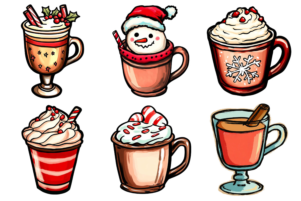 Christmas Drinks PNG Clipart Bundle, an Illustration by Daily.Designs (Photo 5 of 5)