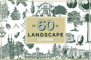 Landscape Vintage Illustrations, an Education Illustration by hypegraphic (Thumbnail 1 of 5)