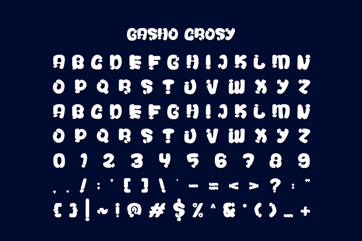 Gasho Crosy - Paint Font, a Sans Serif Font by Iqsiart Studio (Photo 6 of 7)