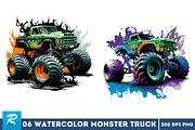 Monster Truck Sublimation Clipart, an Object Graphic by Regulrcrative (Thumbnail 2 of 7)