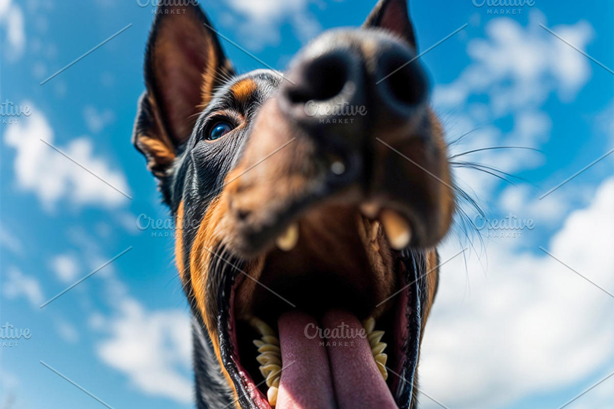 3 Funny Doberman Fisheye Photo Pack, an Animal Photo by StockVerse Creative (Photo 2 of 5)