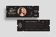 Birthday Party Ticket Template, an Invitation Template by BrandPacks (Thumbnail 1 of 5)