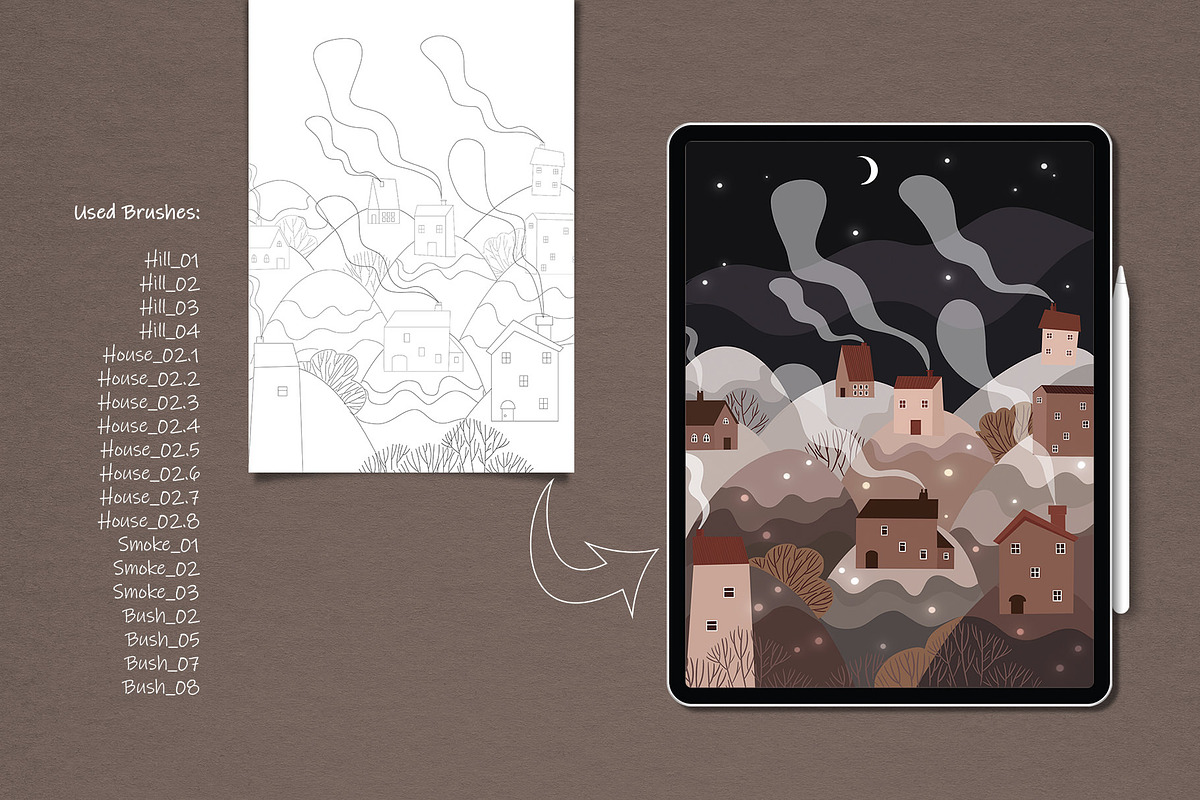 Procreate Sketch Neighborhood, a Brush Add-On by MISTstudioDesign (Photo 4 of 11)