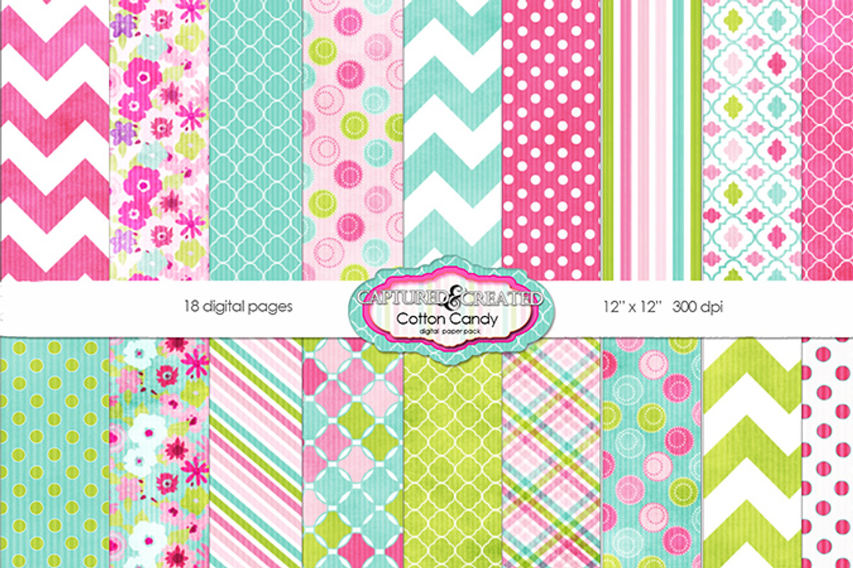 Cotton Candy: Mega Digital Paper