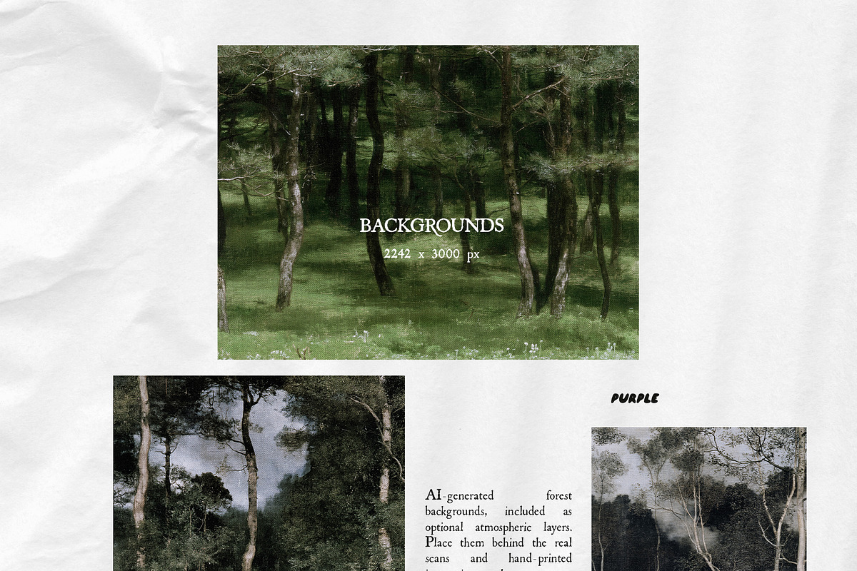 Leaf Imprints, Forest Scans & Paper, an Object Graphic by Purple (Photo 17 of 20)