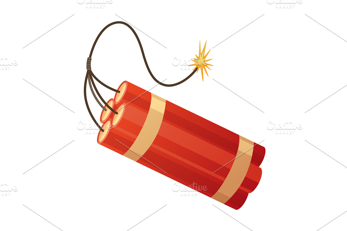 Dynamite bomb. Dynamite stick, an Object Illustration by Things for designers