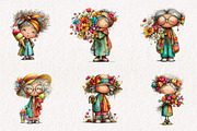 Whimsical Summer Grandma Clipart, an Illustration by CreationArt (Thumbnail 5 of 7)