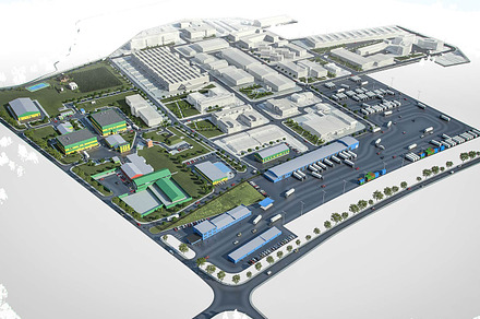 Industrial factory warehouse complex, an Architecture 3D Model by 3DNUTS