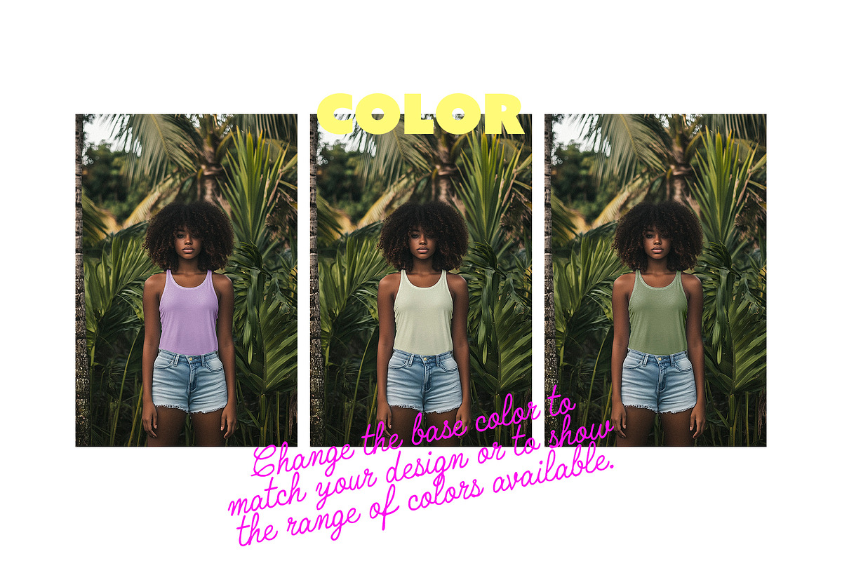 Tank Top Mockup Tropical Background, a Product Mockup by McLittle Stock (Photo 2 of 4)