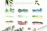 Watercolor abstract landscape bundle, a Seasonal Illustration by LeriaArt watercolor (Thumbnail 20 of 23)