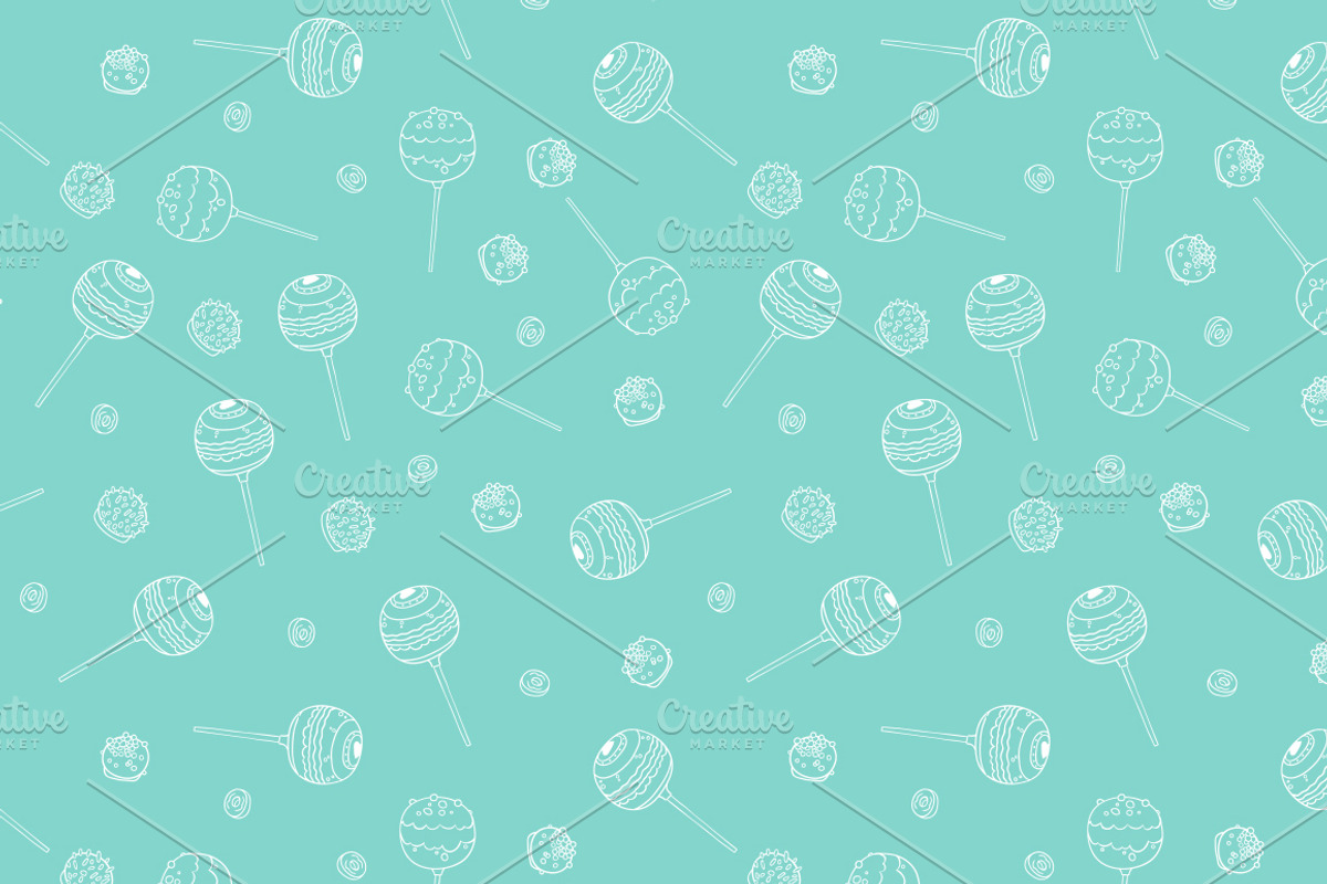 Candy Hand Drawn Seamless Patterns preview 5