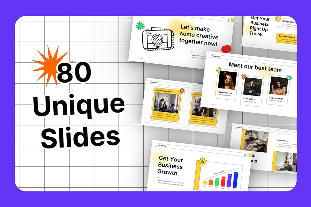POP Agency Powerpoint Template, a Presentation Template by Brandearth RRGraph (Photo 3 of 6)