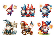 4th Of July Gnomes Clipart, an Illustration by CreationArt (Thumbnail 4 of 5)