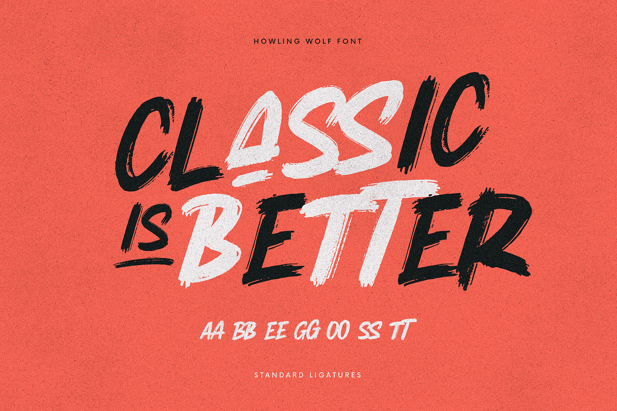 Howling Wolf - Dirty Brush, a Font by Invasi Studio (Photo 8 of 10)