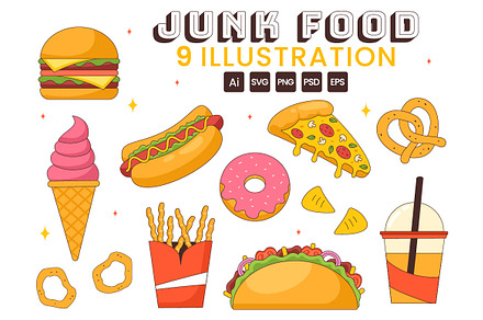 Exploded view hamburger layers color, a Food Illustration by Onyx