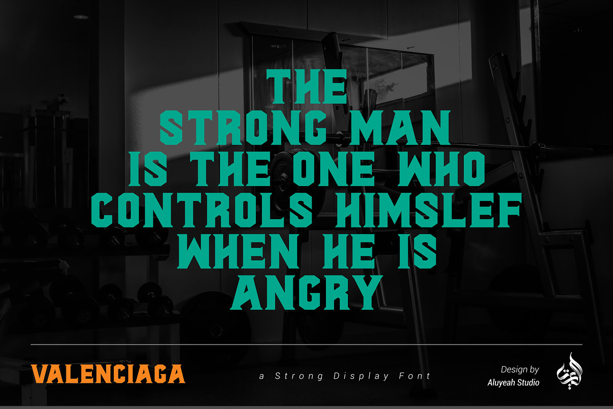 Valenciaga | Strong Display Font, a Font by Aluyeah Studio (Photo 3 of 11)