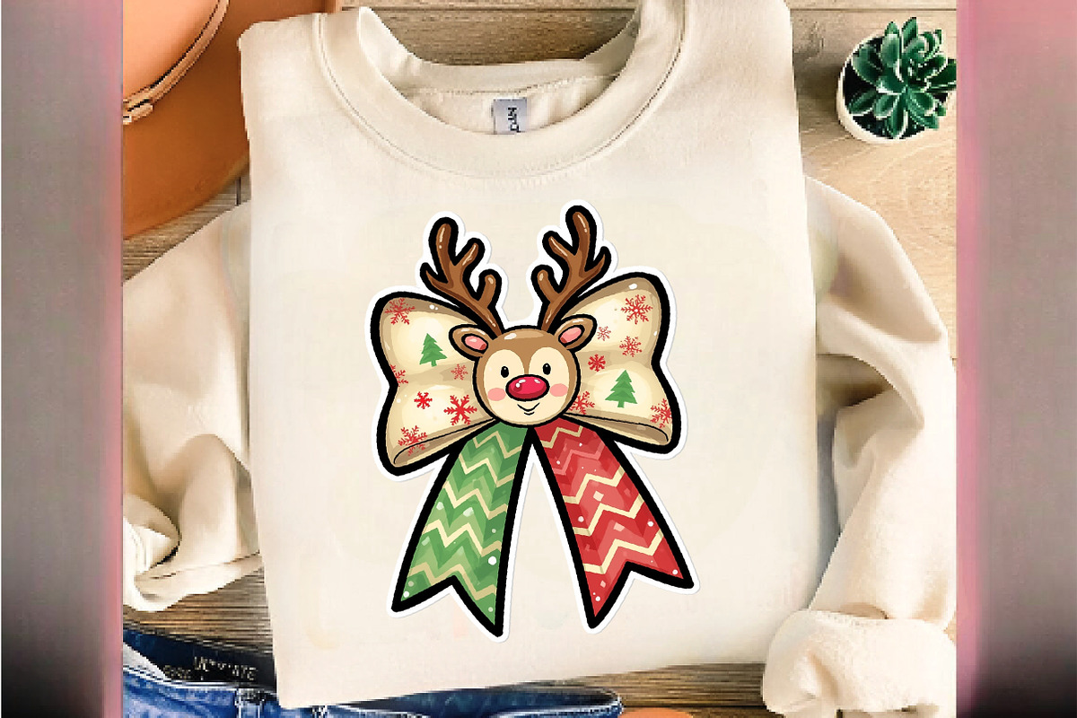 Christmas Reindeer Bow PNG, an Illustration by DreamArtGraphic (Photo 2 of 5)
