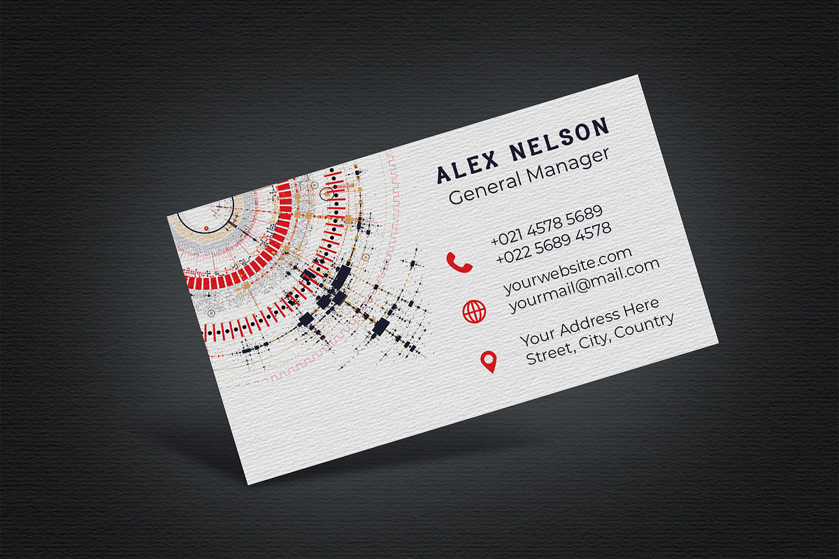 Abstract Hi Tech Business Card, a Business Card Template by Kseniya-Omega (Photo 4 of 4)