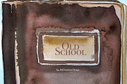 Watercolor Old School Clipart Set, a Seasonal Illustration by ArtCreationsDesign (Thumbnail 12 of 18)