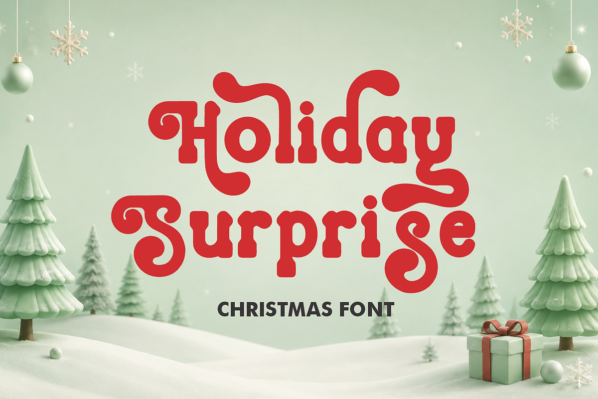 Holiday Surprise – Christmas Font, a Handwritten Font by Mozatype (Photo 1 of 7)