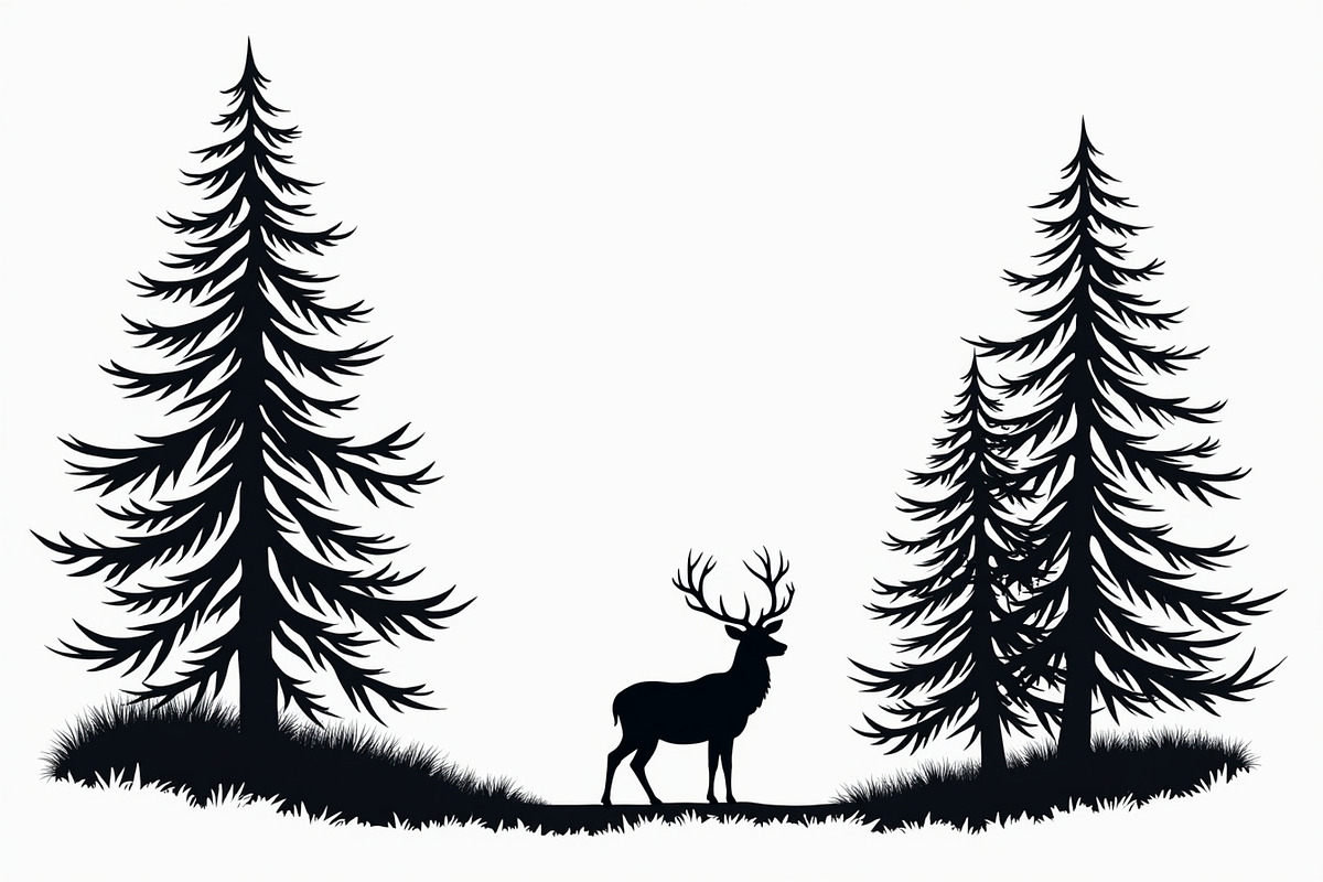 Running Deer Silhouette Set, an Illustration by BIPLOB EXPERT (Photo 6 of 7)