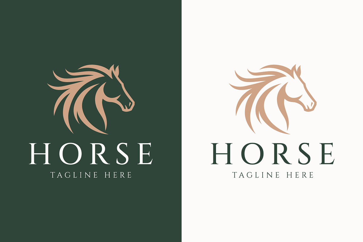 Horse Logo Equestrian Silhouette, a Branding & Logo Template by Signatoro