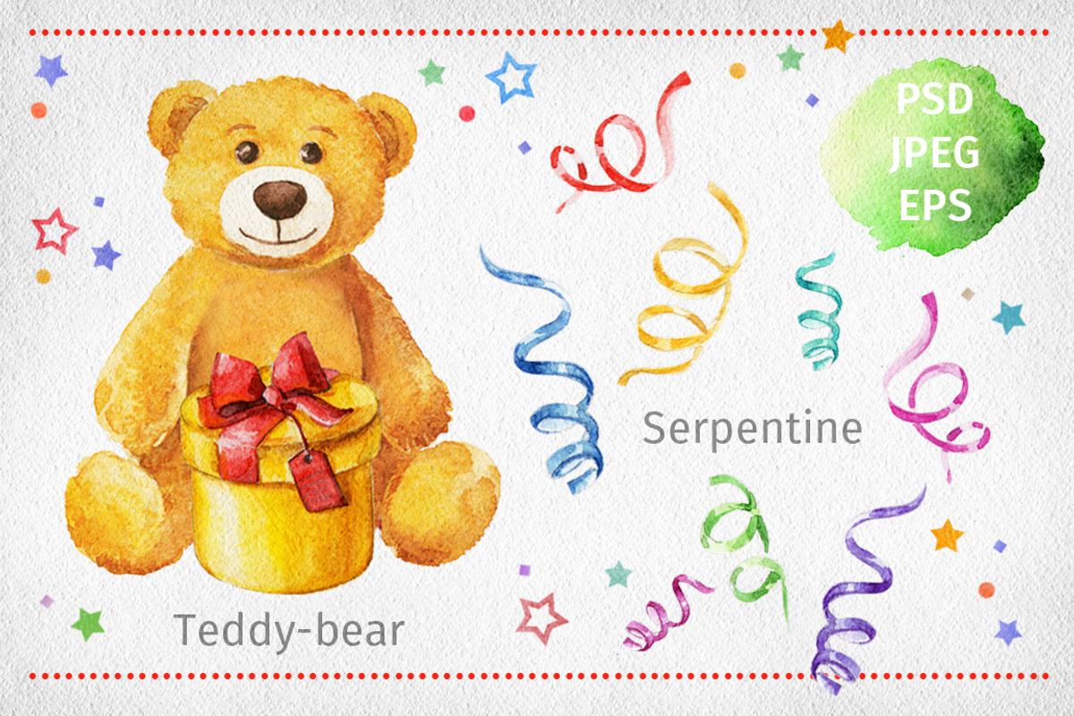 Watercolor gifts collection., a Texture Illustration by LeiaSW (Photo 3 of 6)