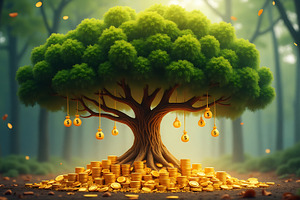 Money tree financial growth concept, a Business Photo by Artonix