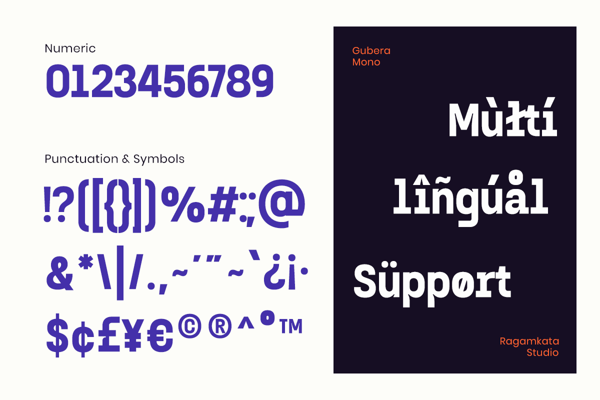 Gubera Mono - Bold Monospace Font, a Sans Serif Font by RagamKata (Photo 10 of 10)