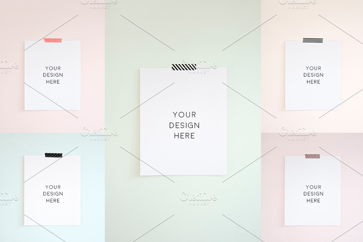 5 Blank 8x10 Art Prints Bundle, a Print Template by Nicole Cicak (Photo 2 of 3)