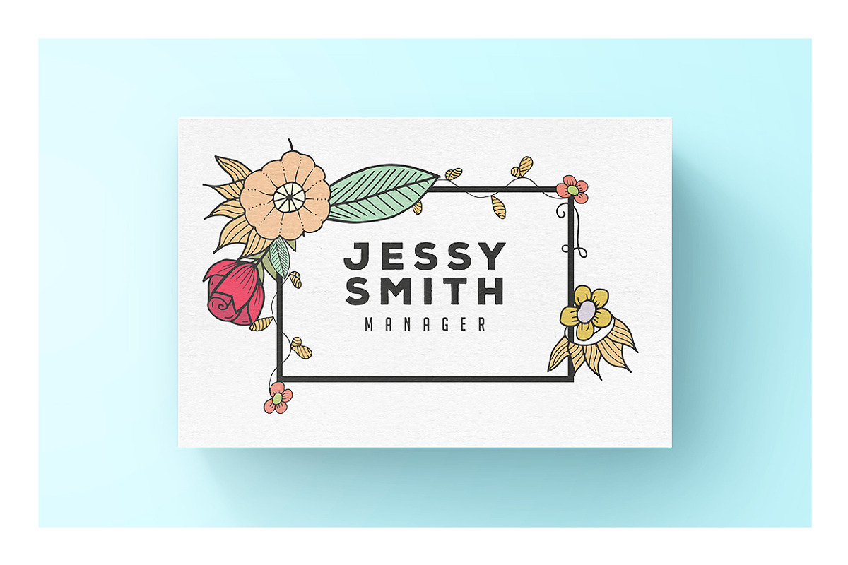 Floral Business Card, a Business Card Template by FlatlineRo (Photo 2 of 3)