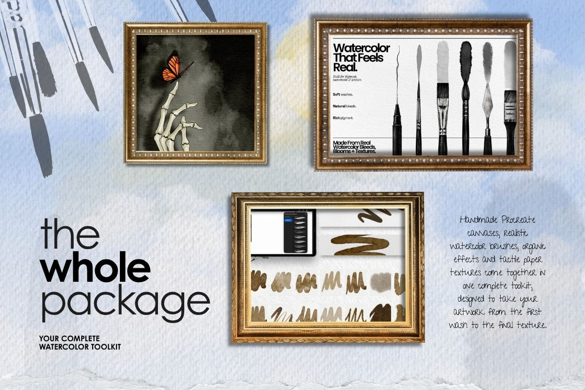 Watercolor Method Procreate Bundle, a Brush Add-On by Fins and Fiction (Photo 7 of 8)