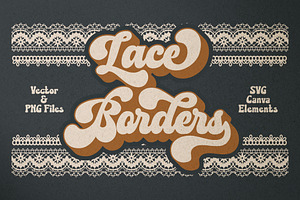 Lace Borders Graphics Vector PNG SVG