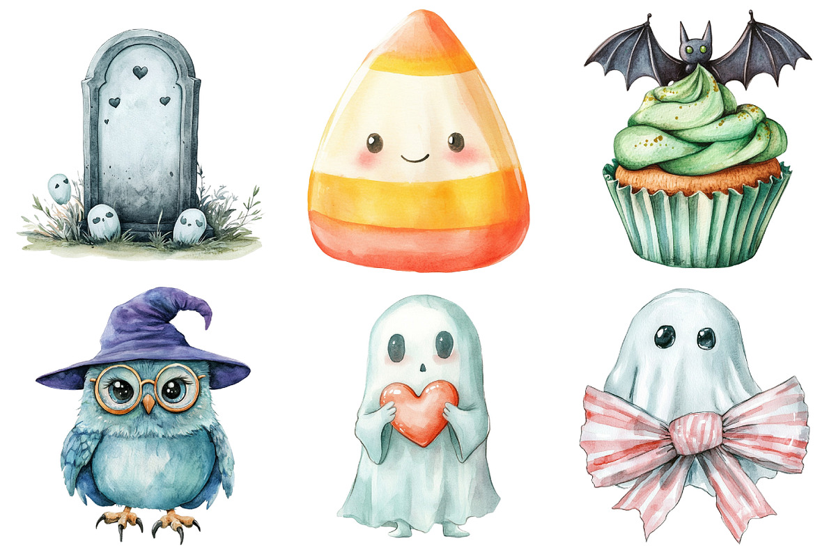 Pastel Mint Halloween Clipart, an Illustration by Daily.Designs (Photo 5 of 5)