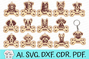 Keychain Peeking dog svg laser cut, a Pattern Graphic by MegaPrezencik (Thumbnail 1 of 6)