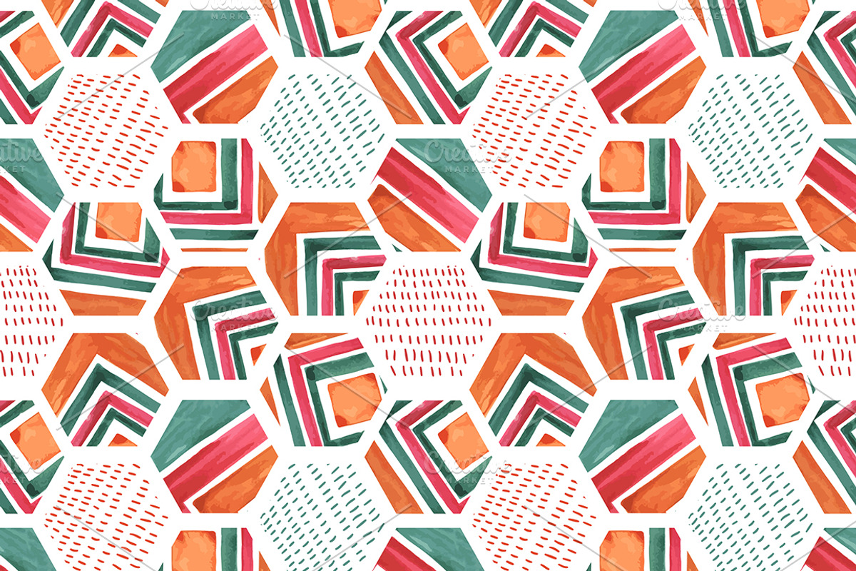 Watercolor Vector Set, a Pattern Graphic by alexmakarova (Photo 2 of 7)