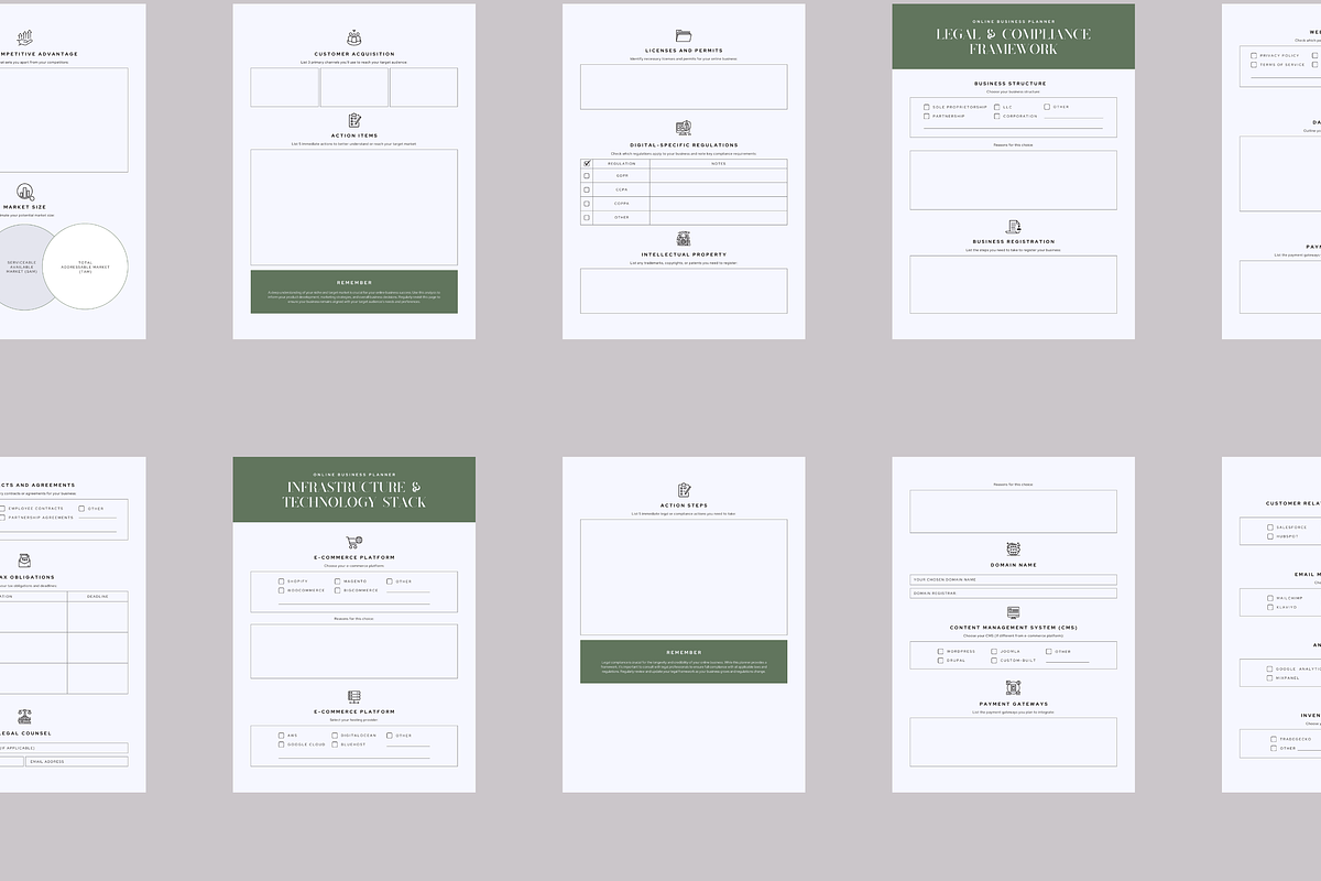 ONLINE BUSINESS PLANNER 2025, a Presentation Template by Daring Digies (Photo 5 of 8)